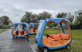 洋氣！漢中濕地公園引入20輛“哈啰智能景區(qū)雙排車”縮略圖